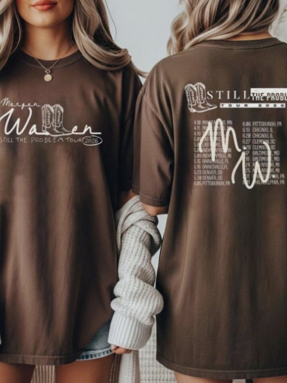 Morgan Wallen Still The Problem Tour 2026 Brown Graphic T-Shirt